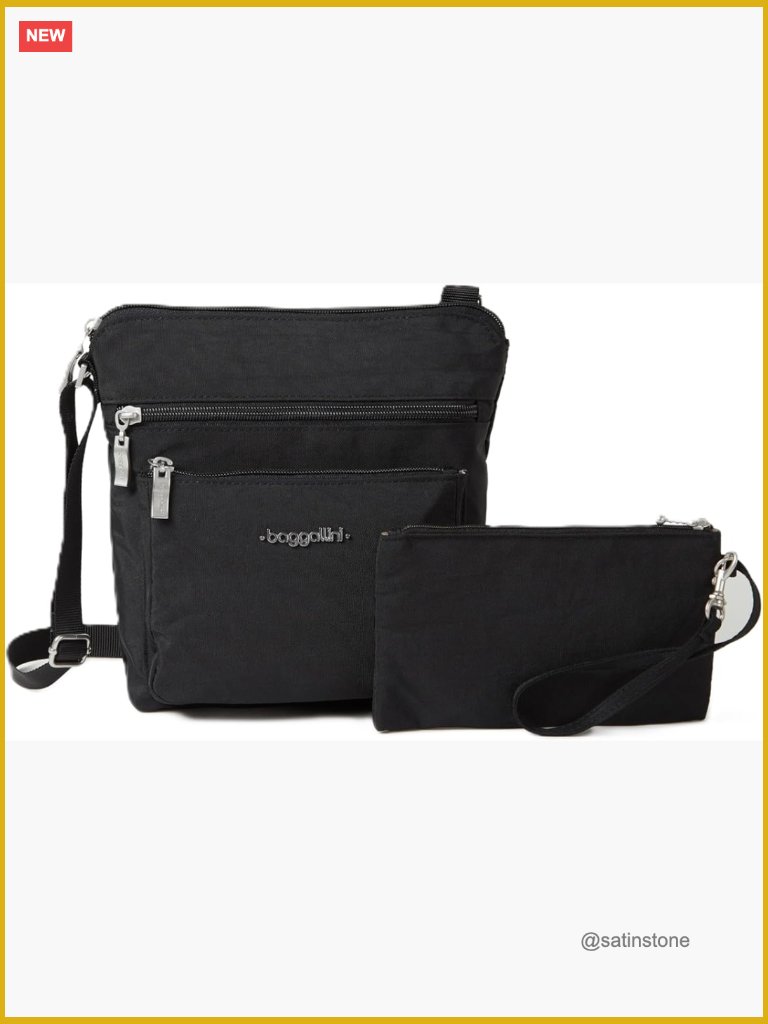 Lightweight Nylon Water-Resistant Travel Crossbody Bag With Rfid Protection